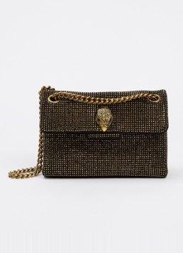 Kurt Geiger Dames Kensington Mini schoudertas met strass in de kleur Brons, maat: 1SZ