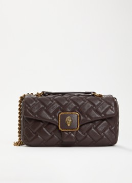 Kurt Geiger Dames Pimlico schoudertas van leer in de kleur Donkerbruin, maat: 1SZ