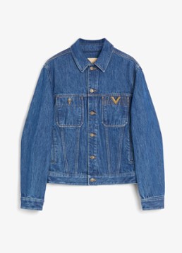 Valentino Garavani Heren Spijkerjas met borst- en steekzakken in de kleur Indigo