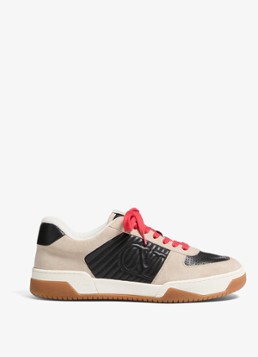 Valentino Garavani Heren Sneaker van leer met suède details in de kleur Zwart
