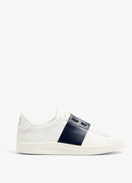 Valentino Garavani Heren Open Royco sneaker van kalfsleer in de kleur Wit