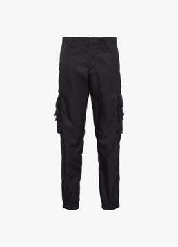Prada Heren Loose fit cargobroek met klepzakken in de kleur Zwart