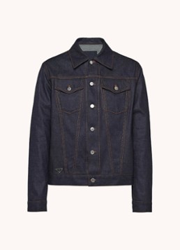 Prada Heren Spijkerjas met borstzakken in de kleur Indigo