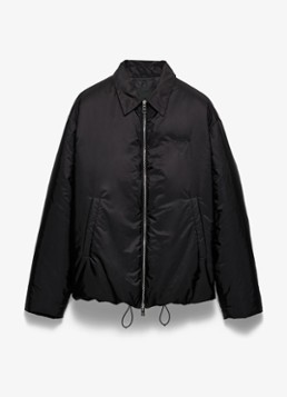 Prada Heren Re-Nylon oversized gewatteerd jack met steekzakken in de kleur Zwart