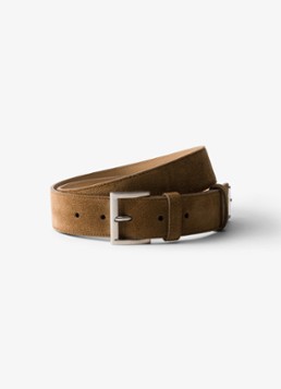 Prada Heren Riem van suède in de kleur Bruin