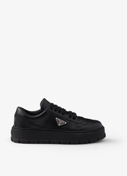 Prada Heren Sneaker van leer in de kleur Zwart