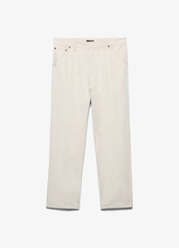 Prada Heren Loose fit chino van chambray in de kleur Gebroken wit