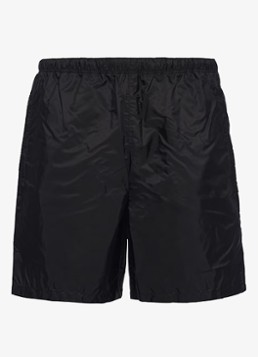 Prada Heren Re-Nylon zwemshorts met steekzakken in de kleur Zwart