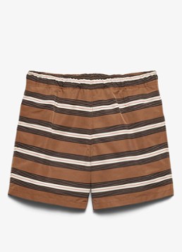 Prada Heren Zwemshorts met streepprint in de kleur Bruin
