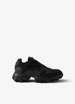 Prada Heren Cloudbust Thunder sneaker met gebreid bovenwerk in de kleur Zwart