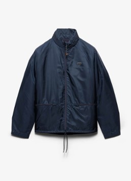 Prada Heren Re-Nylon jack met opbergbare capuchon in de kleur Blauw