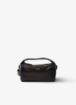 Prada Heren Antiqued handtas van kalfsleer in de kleur Legergroen