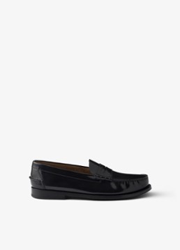 Prada Heren Loafer van kalfsleer in de kleur Zwart