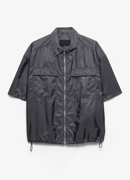 Prada Heren Oversized fit overhemd met borstzakken in de kleur Grijs