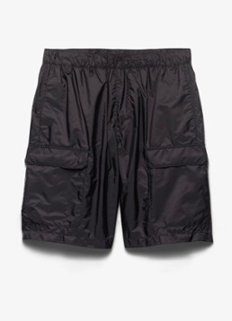 Prada Heren Re-Nylon zwemshorts met klepzakken in de kleur Zwart