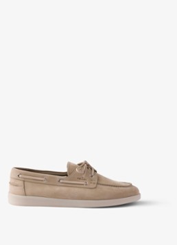 Prada Heren Bootschoen van suède in de kleur Beige