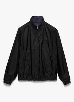 Prada Heren Re-Nylon reversible jack met ritszakken in de kleur Zwart