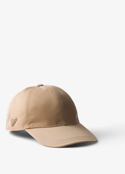 Prada Heren Re-Nylon baseball pet met logo in de kleur Beige