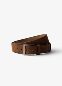 Prada Heren Riem van nubuck in de kleur Bruin