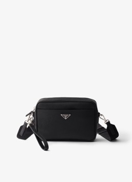 Prada Heren Crossbodytas van kalfsleer in de kleur