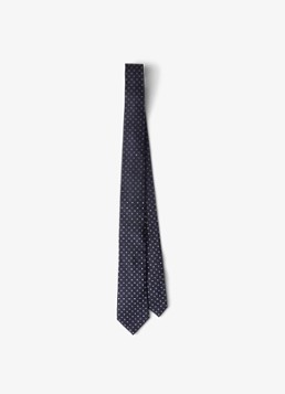 Prada Heren Stropdas van zijde met stippenprint in de kleur Donkerblauw