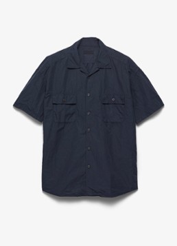 Prada Heren Oversized fit overhemd in linnenblend in de kleur Blauw