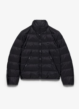 Prada Heren Re-Nylon gewatteerd jack in de kleur Zwart