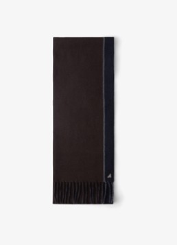 Prada Heren Fijngebreide sjaal in kasjmierblend 185 x 28 cm in de kleur Bruin
