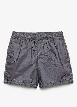 Prada Heren Re-Nylon zwemshorts met steekzakken in de kleur Grijs