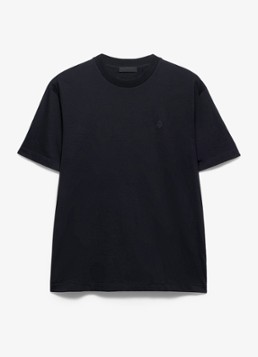 Prada Heren T-shirt met logoborduring in de kleur Zwart