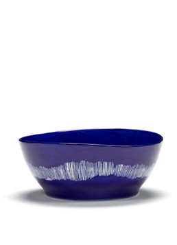 Serax FEAST Lapis Lazuli Swirl-Stripes L kom 18 cm Blauw - Deal