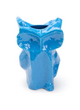 Serax Owl vaas van aardewerk L Blauw - Deal