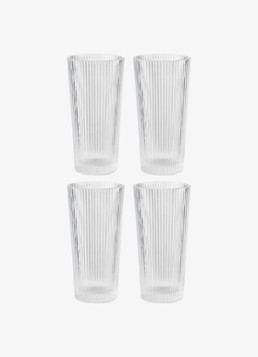 Stelton Pilastro drinkglas 30 cl set van 4 Transparant - Deal