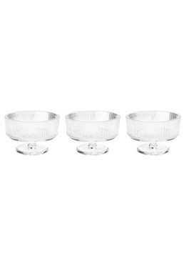 Stelton Pilastro dessertschaal 11 cm set van 3 Transparant - Deal