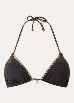 Banana Moon Dames Bosco Nazca triangel bikinitop met uitneembare vulling in de kleur Zwart, maat: M