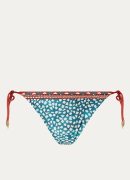 Banana Moon Dames Blika Mymba brazilian bikinislip met borduring en print in de kleur Donkergroen, maat: L