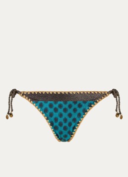 Banana Moon Dames Blika bikinislip met lurex in de kleur Zeegroen, maat: XL