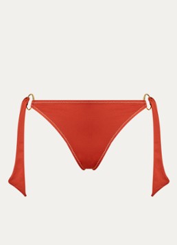 Banana Moon Dames Takia bikinislip met lurex in de kleur Roodbruin, maat: XL