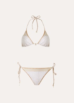 Banana Moon Dames Boscoblika Avel bikiniset met print en lurex in de kleur Wit, maat: S
