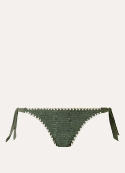 Banana Moon Dames Dimka Dakota bikinislip met striksluiting in de kleur Legergroen, maat: M