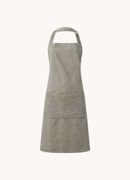 Tiseco Myrna keukenschort van katoen Olijfgroen - Deal