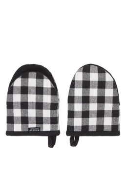 Tiseco Gingham ovenwant set van 2 Zwart - Deal