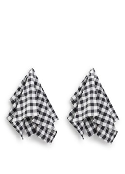 Tiseco Gingham theedoek 50 x 70 cm set van 2 Zwart - Deal