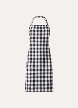 Tiseco Gingham keukenschort van katoen Zwart - Deal