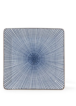 Tokyo Design Studio Sendan Blue gebaksbordje 11,5 x 11,5 cm Donkerblauw - Deal