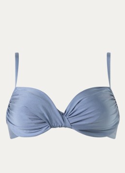 Cyell Dames Beugel bikinitop met metallic finish in de kleur Staalblauw, maat: D38