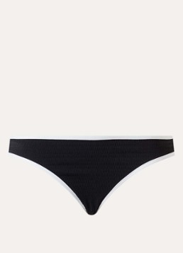 Seafolly Dames Bikinislip met ribstructuur in de kleur Zwart, maat: 40