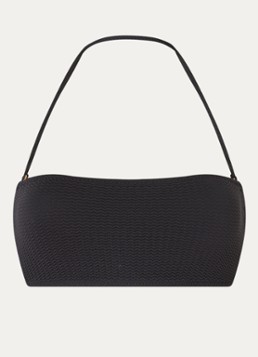 Seafolly Dames Bandeau bikinitop met uitneembare vulling en afneembare bandjes in de kleur Zwart, maat: 36