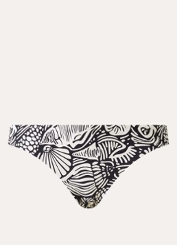 Seafolly Dames Reversible bikinislip met print in de kleur Zwart, maat: 36