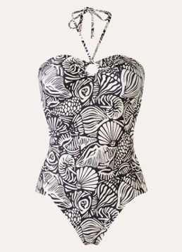 Seafolly Dames Palermo voorgevormd bandeau badpak met uitneembare vulling in de kleur Zwart, maat: 36